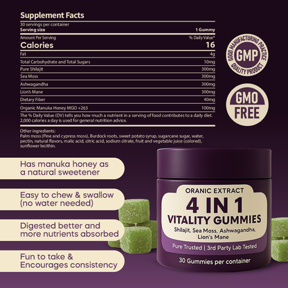 ORANIC EXTRACT® 4-in-1 Vitality Gummies