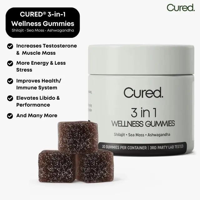 CURED® 3-in-1 Wellness Gummies Organic Extract