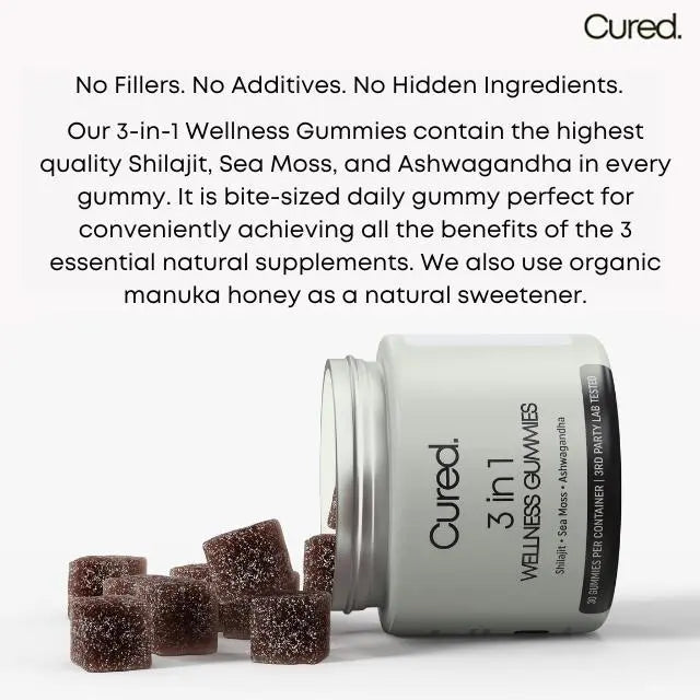 CURED® 3-in-1 Wellness Gummies Organic Extract